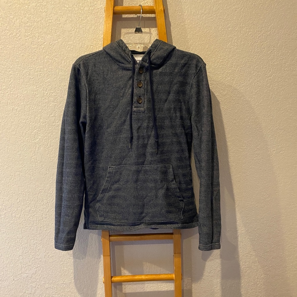 Blue herringbone hoodie
